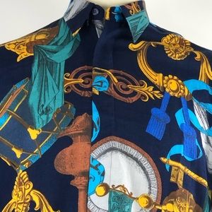 Pronto Uomo Firenze Dress Shirt LS Baroque Graphic